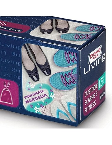 Domopak Living Custodie Antiodore 38x45cm - 12 Pezzi - Scarpe E Fitness